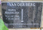 BERG Maria Magdalena, van der 1945-2019