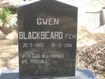 BLACKBEARD Gwen P.C.H. 1903-1994