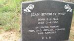 WEST Jean Beverley 1946-1972