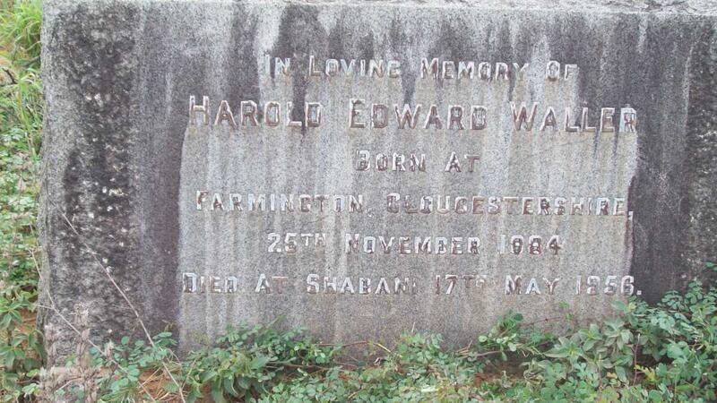 WALLER Harold Edward 1884-1956