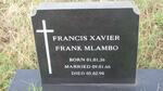 MLAMBO Francis Xavier Frank 1936-1990