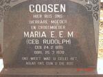 GOOSEN Maria E.E.M. nee RUDOLPH 1895-1978