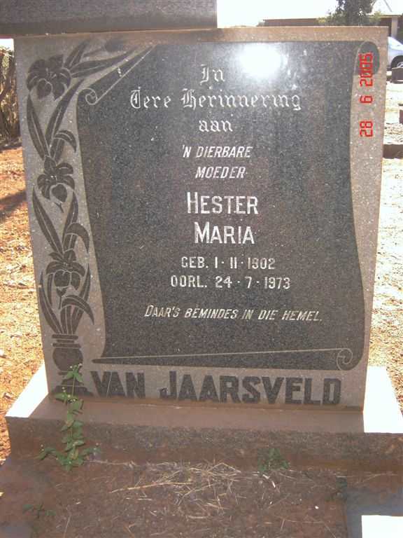 JAARSVELD Hester Maria 1902-1973