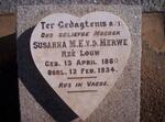 MERWE Susanna M.E., v.d. nee LOUW 1860-1934