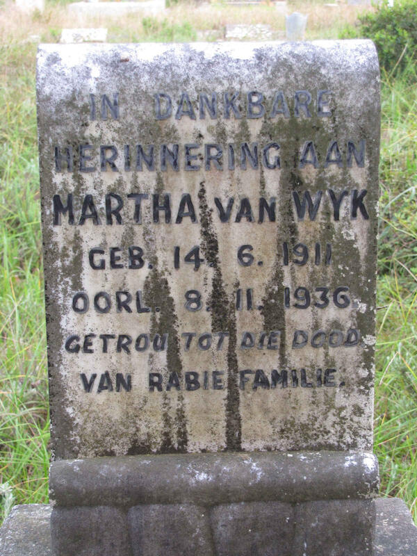 WYK Martha, van 1911-1936