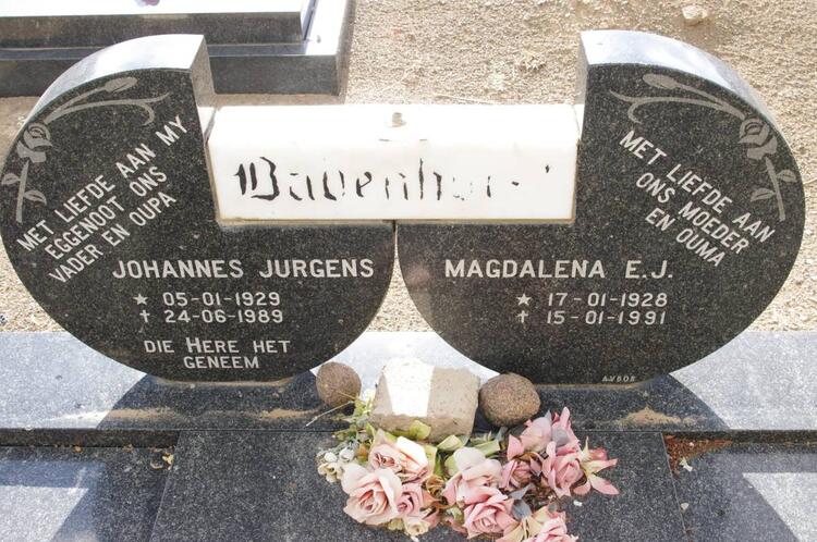 BADENHORST Johannes Jurgens 1929-1989 & Magdalena E.J. 1928-1991