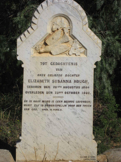 HOUGH Elizabeth Susanna 1884-1902
