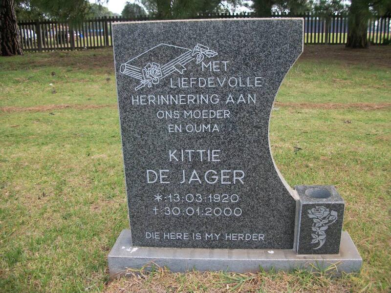 JAGER Kittie, de 1920-2000