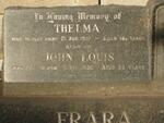 FRARA John Louis 1895-1950 :: FRARA Thelma 1931-1947