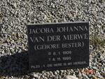 MERWE Jacoba Johanna, van der nee BESTER 1909-1995