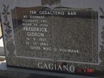 GAGIANO Frederick Gideon 1927-1983