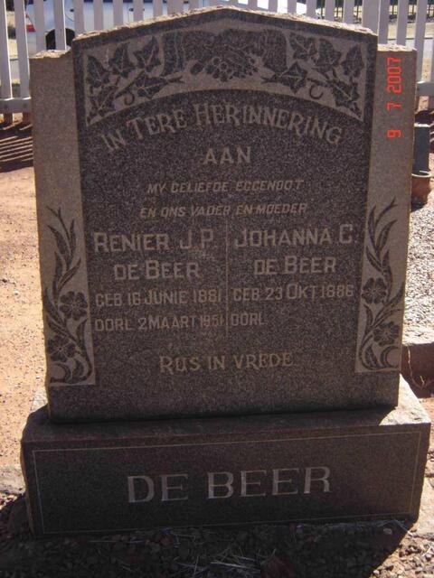 BEER Renier J.P., de 1881-1951 & Johanna C. 1886-