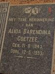 COETZEE Alida Barendina 1943-1953
