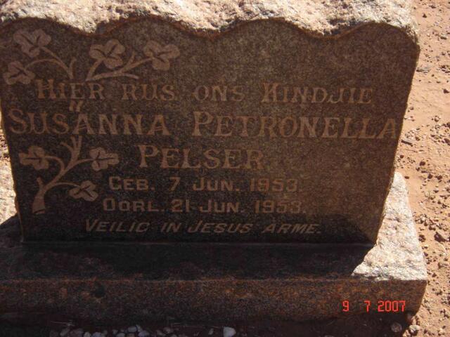 PELSER Susanna Petronella 1953-1953