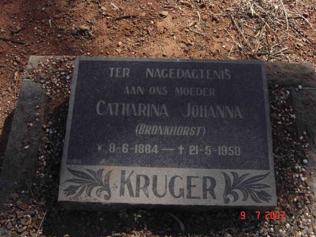 KRUGER Catharina Johanna nee BRONKHORST 1884-1958