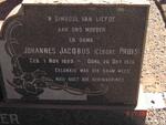 GROBLER Johannes Jacobus nee PRUIS 1889-1976
