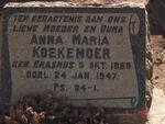 KOEKEMOER Anna Maria nee ERASMUS 1869-1947