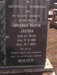 WILKEN Johanna Maria Jacoba nee DE BEER 1881-1962