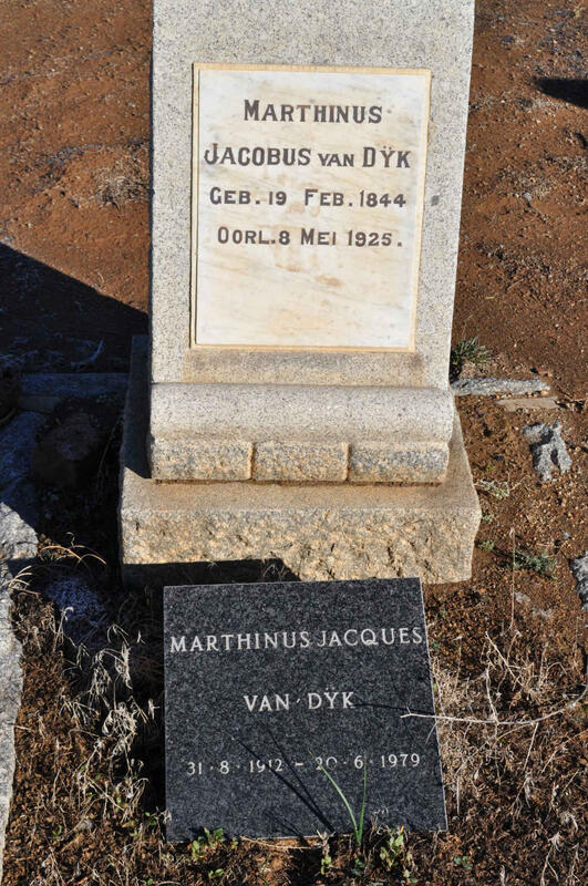 DYK Marthinus Jacobus, van 1844-1925 :: VAN DYK Marthinus Jacques 1912-1979