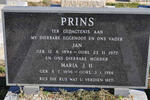 PRINS Jan 1894-1977 & Maria J.H. 1896-1986
