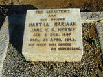 MERWE Martha Mariaan Jane, van der 1897-1942