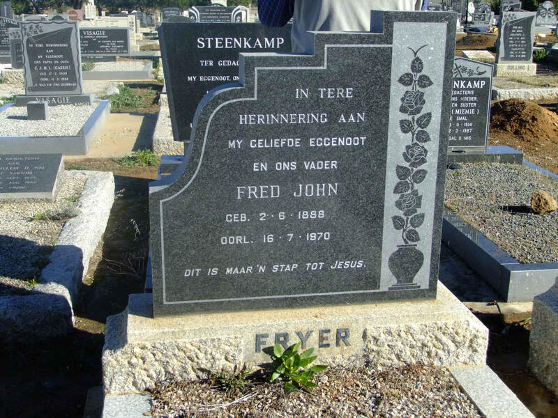 FRYER Fred John 1888-1970
