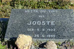 TOIT Hetta, du nee JOOSTE 1923-1995