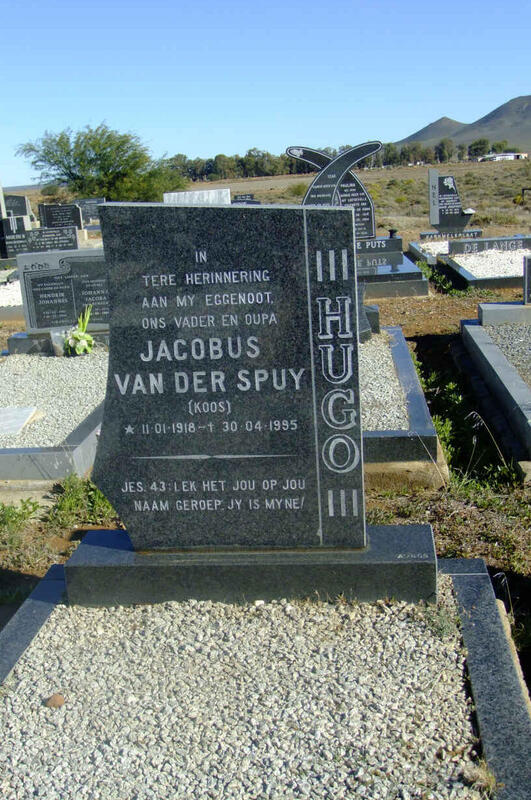 HUGO Jacobus van der Spuy 1918-1995