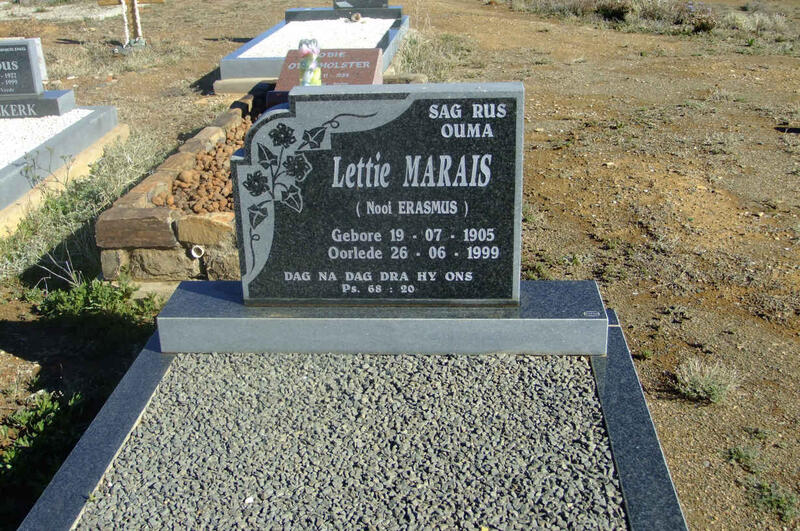 MARAIS Lettie nee ERASMUS 1905-1999