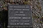 BRUIJN Catharina, SLOTBOOM 1913-2000