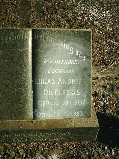PLESSIS Lukas Andries, du 1907-1963