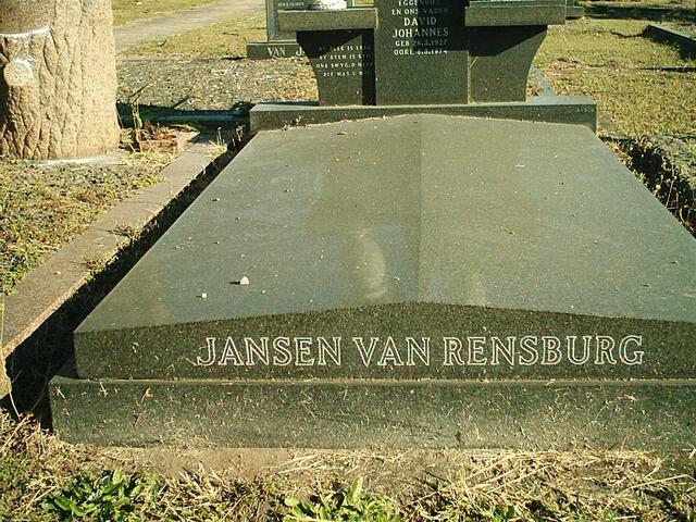 RENSBURG David Johannes, Jansen van 1927-1974 & Anna Jacomina 1925-2004