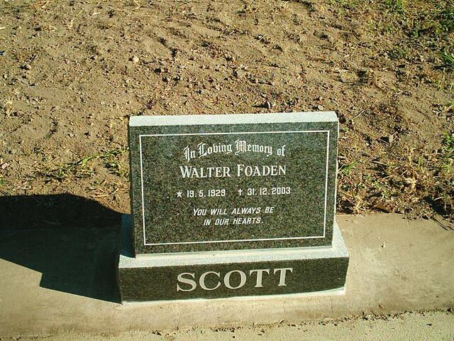 SCOTT Walter Foaden 1929-2003