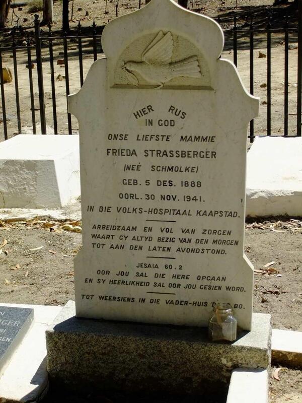 STRASSBERGER Frieda nee SCHMOLKE 1888-1941