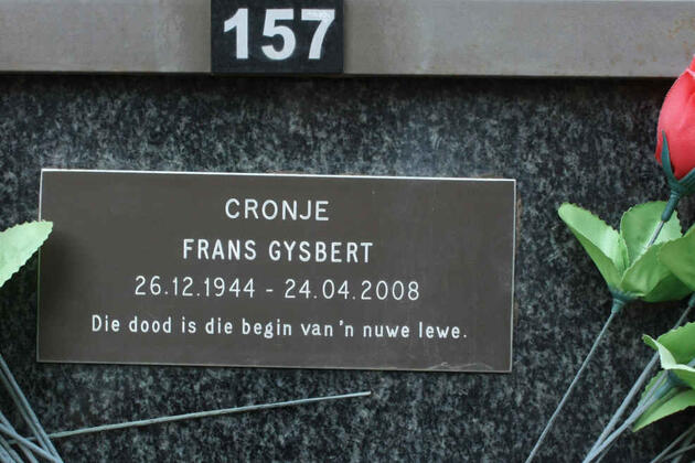CRONJE Frans Gysbert 1944-2008