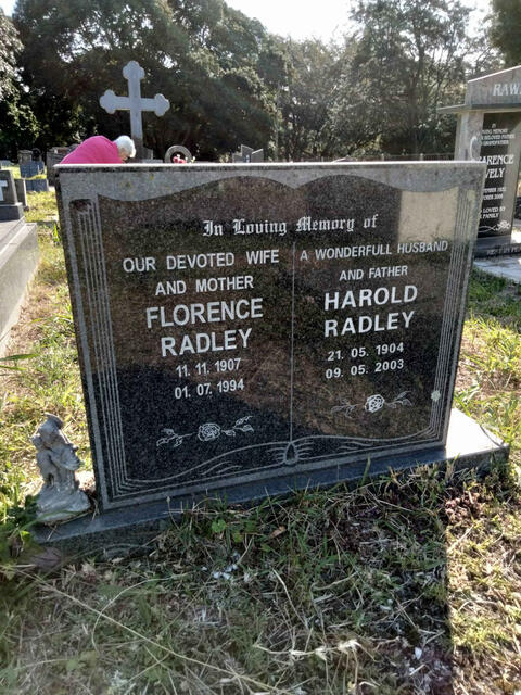 RADLEY Harold 1904-2003 & Florence 1907-1994