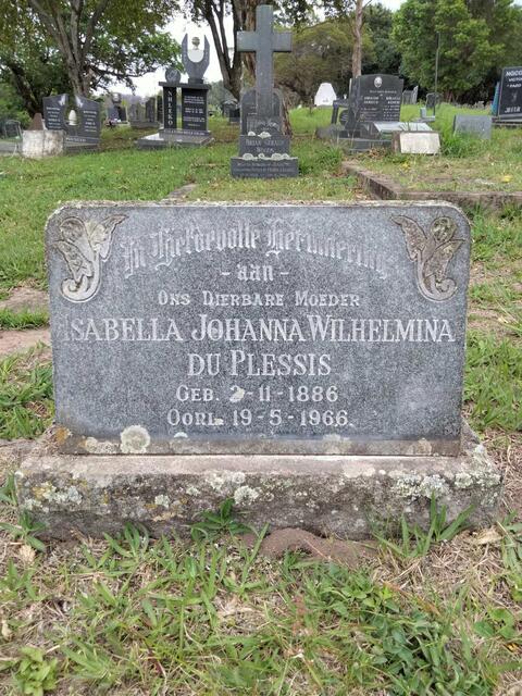 PLESSIS Isabella Johanna Wilhelmina, du 1886-1966
