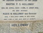 HOLLOWAY Martin P.S. 1889-1941 & Maria W. BURGER 1892-1948