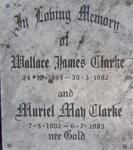 CLARKE Wallace James 1894-1982 & Muriel May GOLD 1902-1985