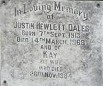 DALES Justin Hewlett 1913-1968 & Kay -1984