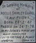 DANIEL Noelle Shirley nee PAVIER 1942-1978