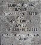 DAVIES George Brock 1897-1969 & Mary Louise 1899-1988