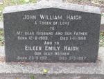 HAIGH John William 1903-1968 & Eileen Emily 1912-1987