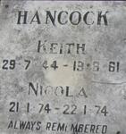 HANCOCK Keith 1944-1961 :: HANCOCK Nicola 1974-1974