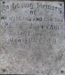 PAUL Robert John 1919-1981