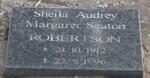 ROBERTSON Sheila Audrey Margaret Seaton 1912-1996