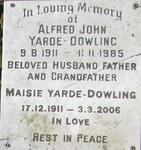 DOWLING Alfred John, Yarde 1911-1985 & Maisie 1911-2006