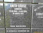 NIEKERK Anita-Louise, van nee LOURENS 1949-2005