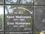 WOLMARANS Koos 1944-2000 & Erna 1947-2000