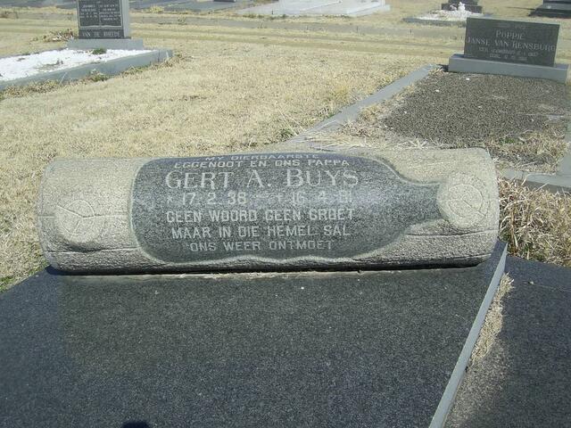 BUYS Gert A. 1938-1981